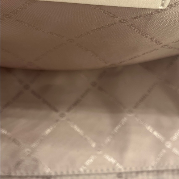 Michael Kors Cream and Black Satchel with Snakeskin Accents...